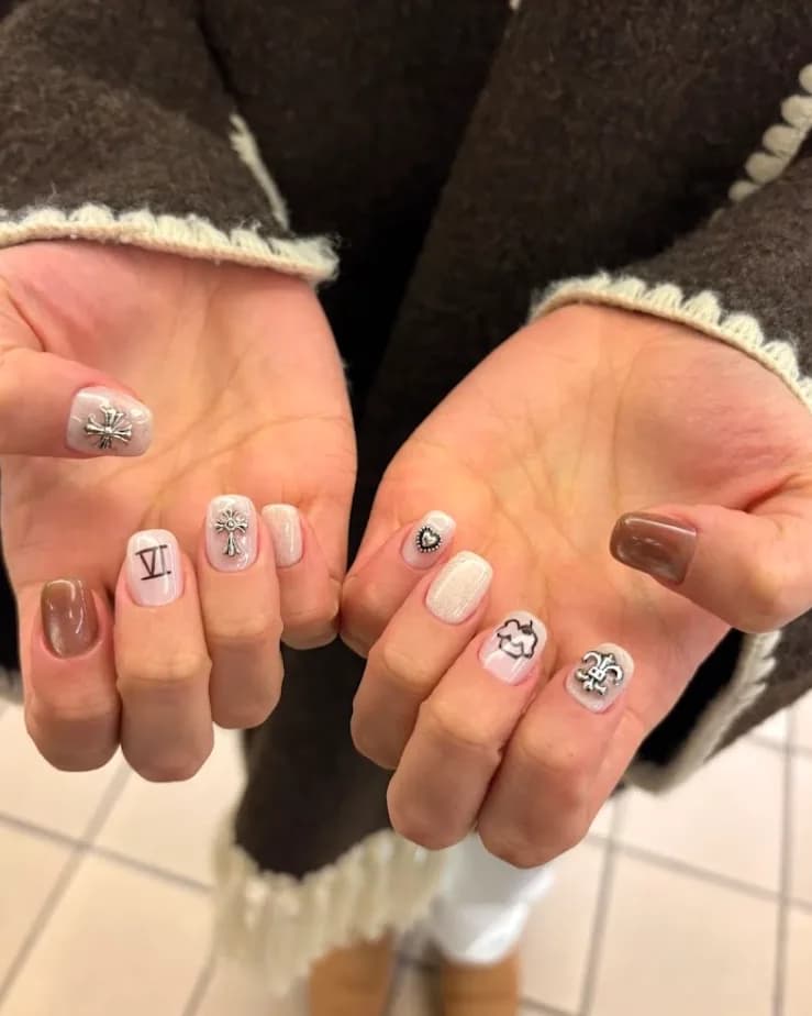 Detailliertes Nageldesign aus dem F-Studio Frankfurt